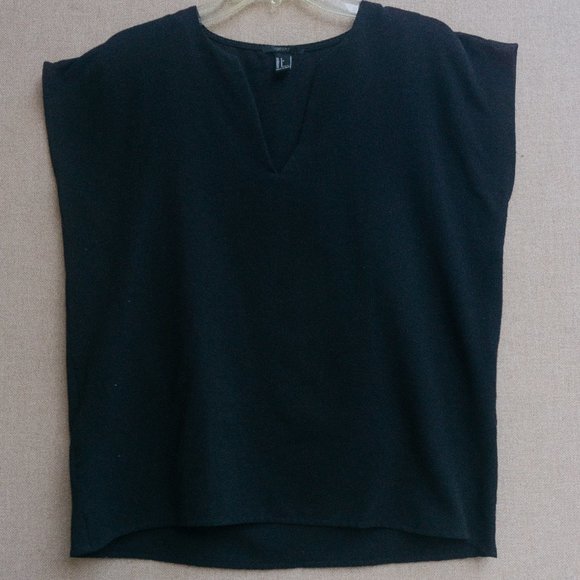 Forever21 Black V-Neck Sleeveless Loose Boxy Blouse/Top - Picture 1 of 5